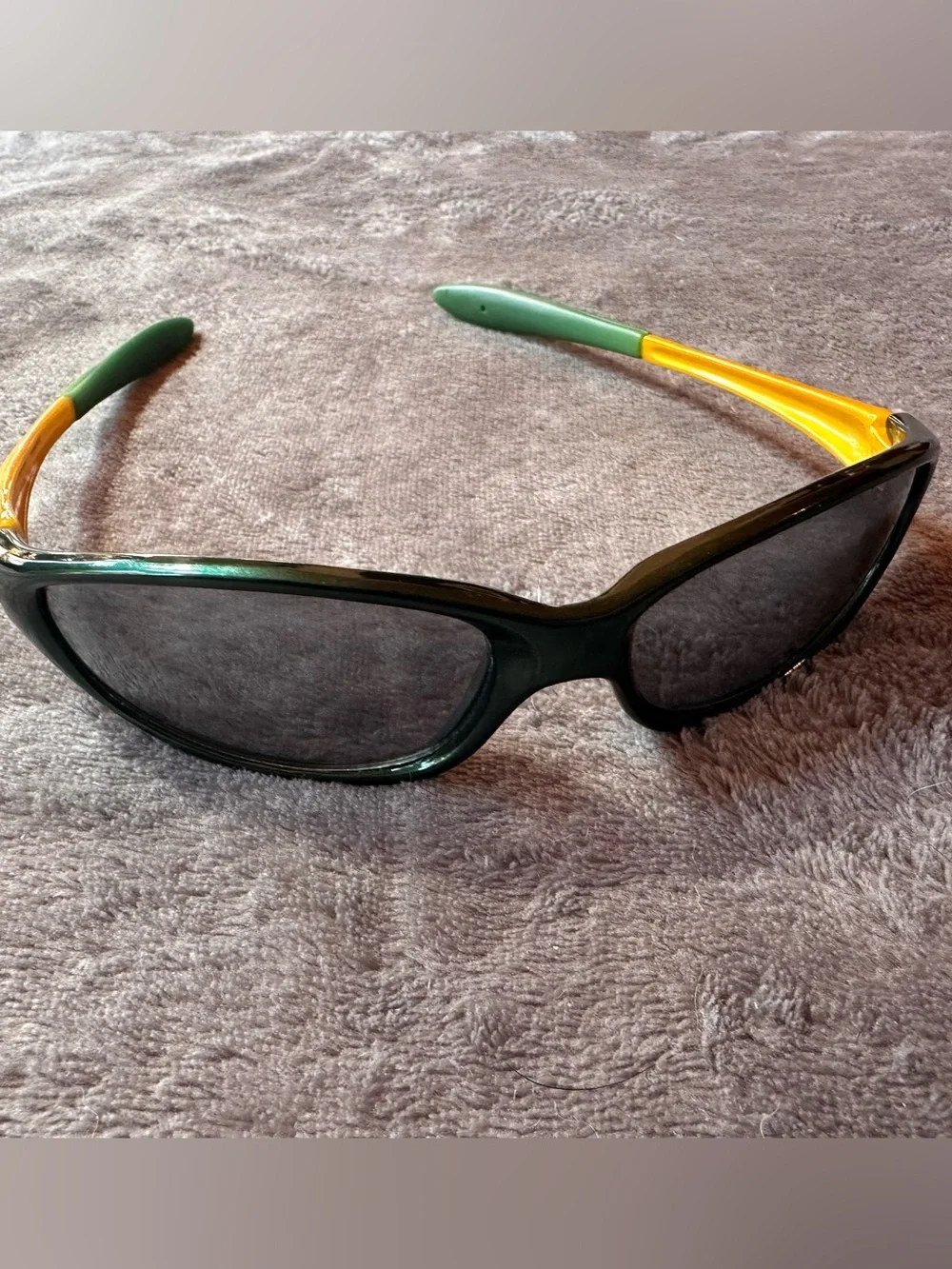 Green Bay Football Fan Sunglasses Green Gold Wraparound Sports Shades Unisex